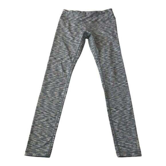 Reebok Womens Athletic Leggings Size Small Space Dye Gray Yoga Running Mid Rise - Picture 1 of 6